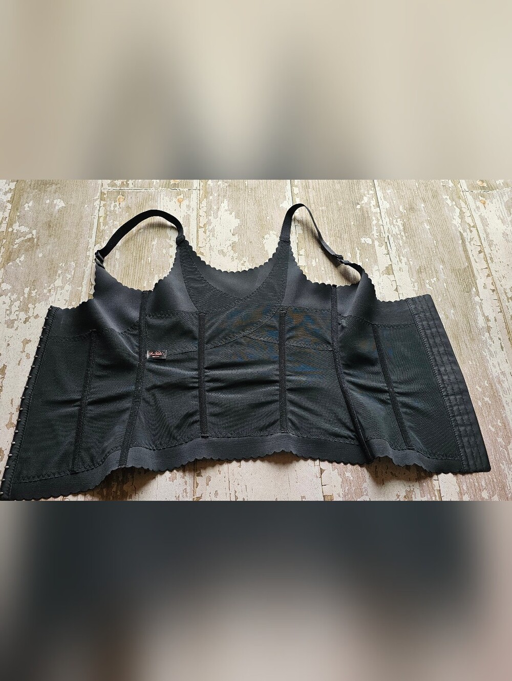 Prima Valentina Black Scalloped Shaping Camisole Size Large - Picture 4 of 9
